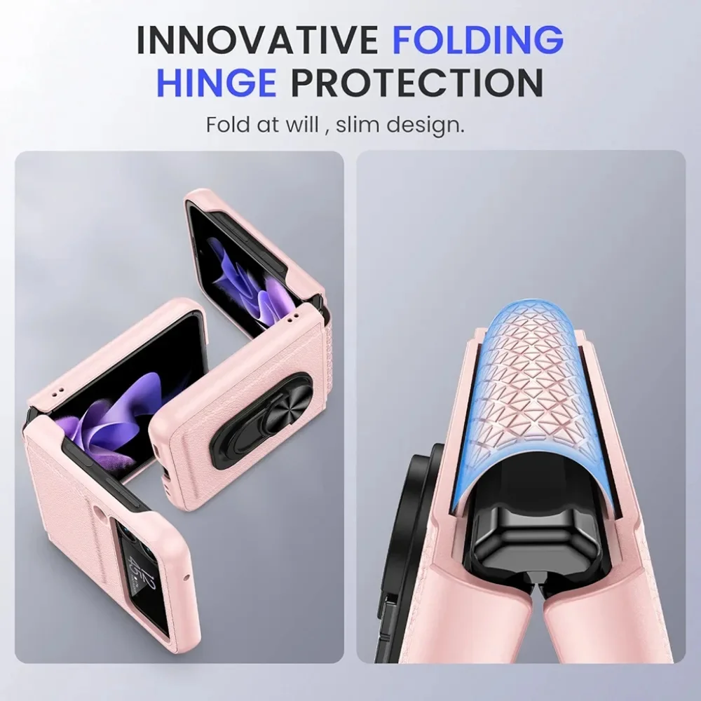 VEGO Case Cover Compatible Galaxy Z Flip 3 Samsung Galaxy Z Flip 3 5G Rose Gold